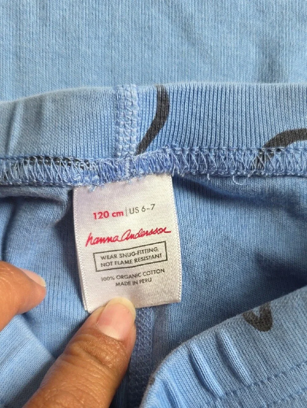 Hanna Andersson Light Blue Bunny Short Sleeve Pajama Set